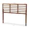 Baxton Studio Salome Mid-Century Walnut Finished Wood Queen Size Open Slat Headboard 156-9423 - alternate 2
